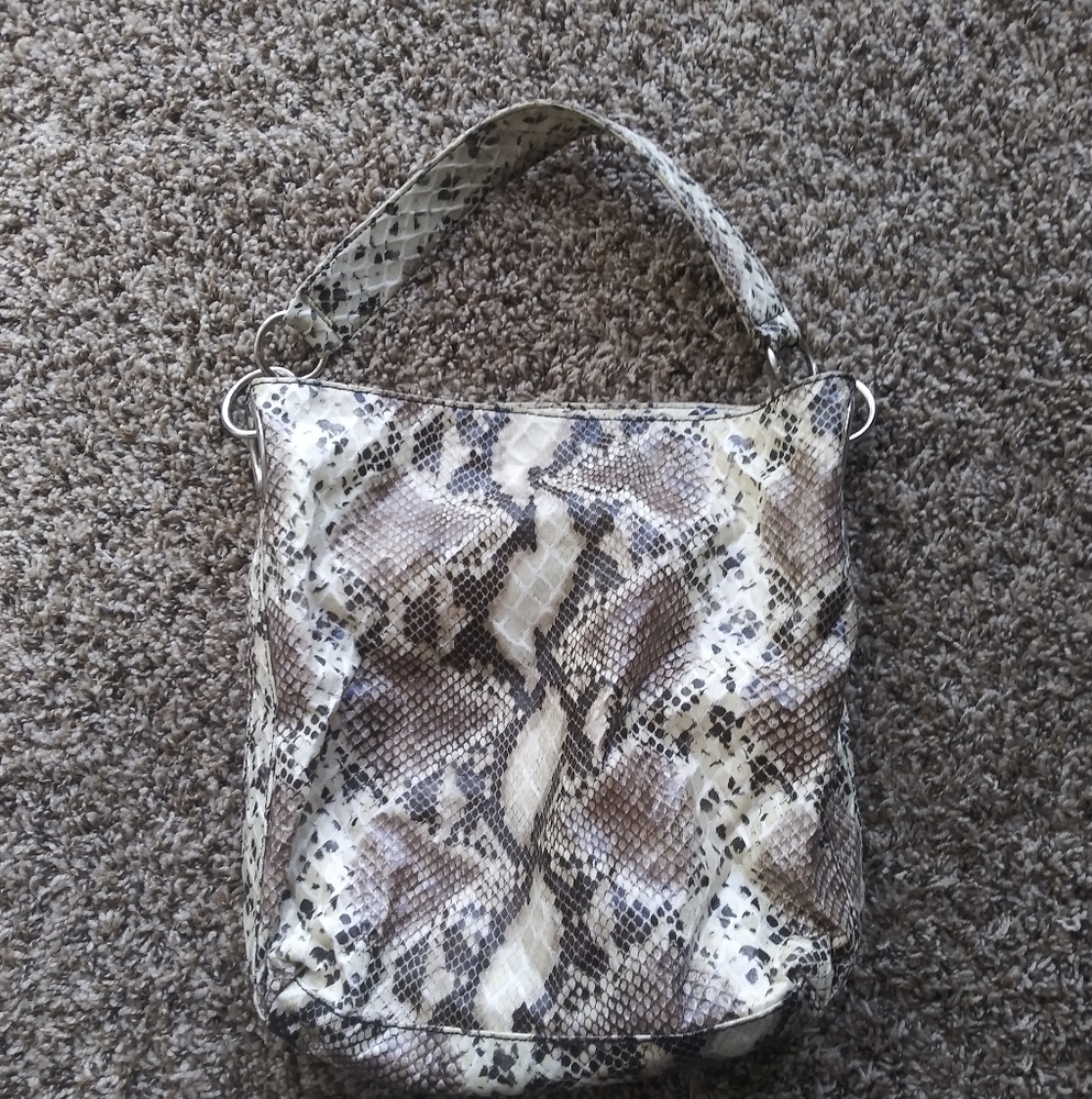 CARLOS Faux Snakeskin Purse